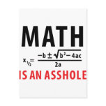 math is an asshole postcard