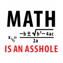 math is an asshole t-shirts