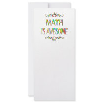 Math is Awesome rack cards