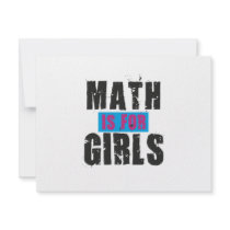 Math is for girls personalized invite