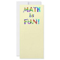 Math is Fun Personalized Rack Card