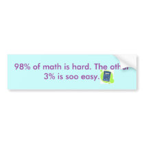 math is hard!! bumper stickers