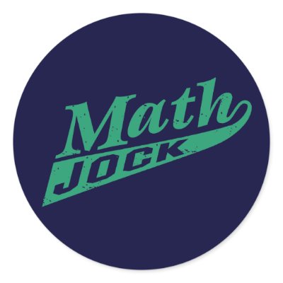 Math Jock Green Round Sticker by techatfirstsite_II