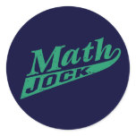 Math Jock Green Round Sticker