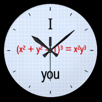 Math Love Formula wall clocks