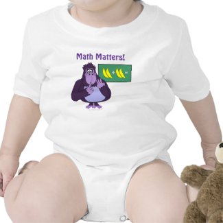 Math Matters Funny Cartoon Gorilla Math Problem Tees