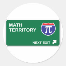 Math Next Exit Round Stickers