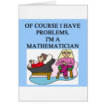 MATH psychology joke Greeting Cards