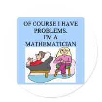 MATH psychology joke stickers