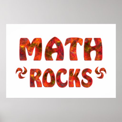MATH ROCKS POSTER | Zazzle