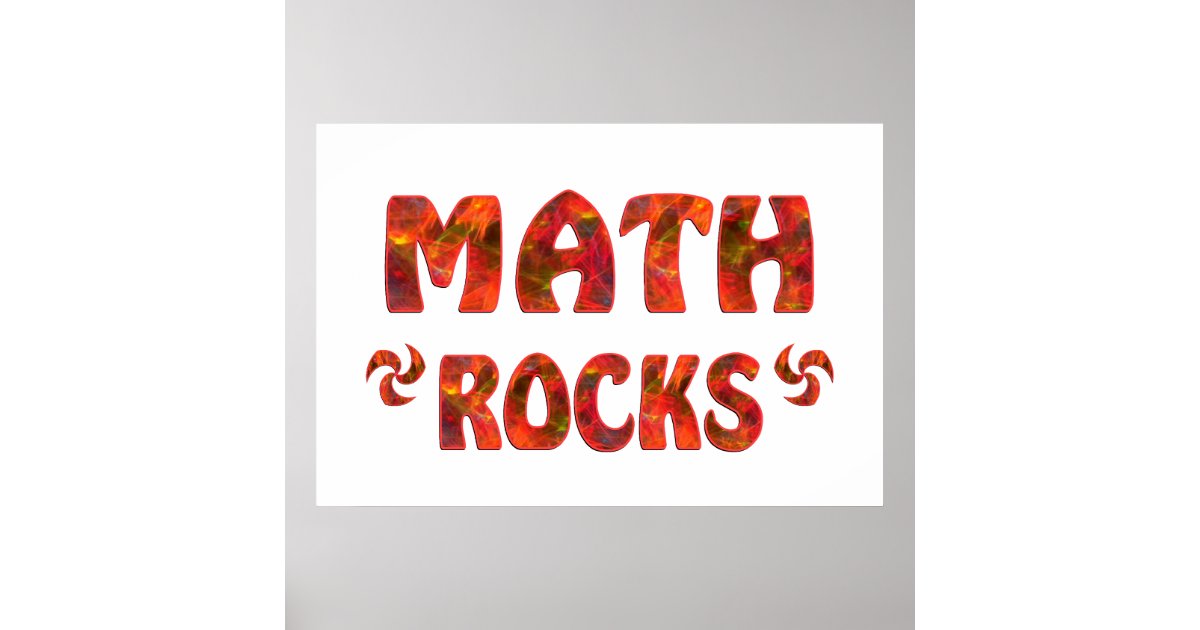 MATH ROCKS POSTER | Zazzle