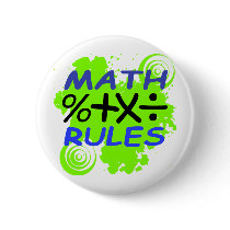 Math Rules Pinback Button