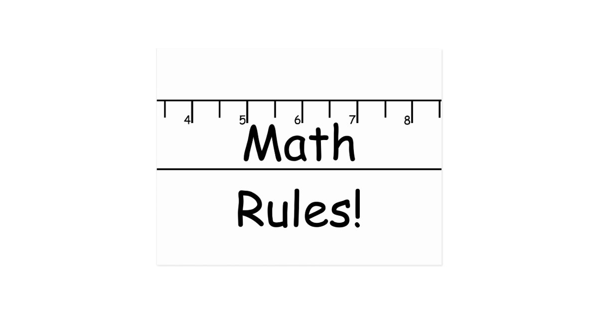 Math Rules! Postcard | Zazzle