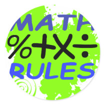 Math Rules stickers by billishirts Math Rules stickers