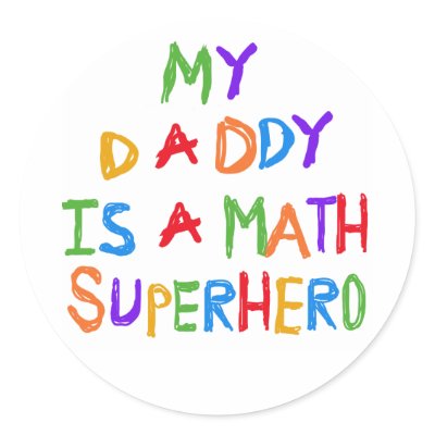 Math Superhero Round Stickers by toddlersplace