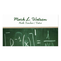 Math Teacher Business Card business cards
