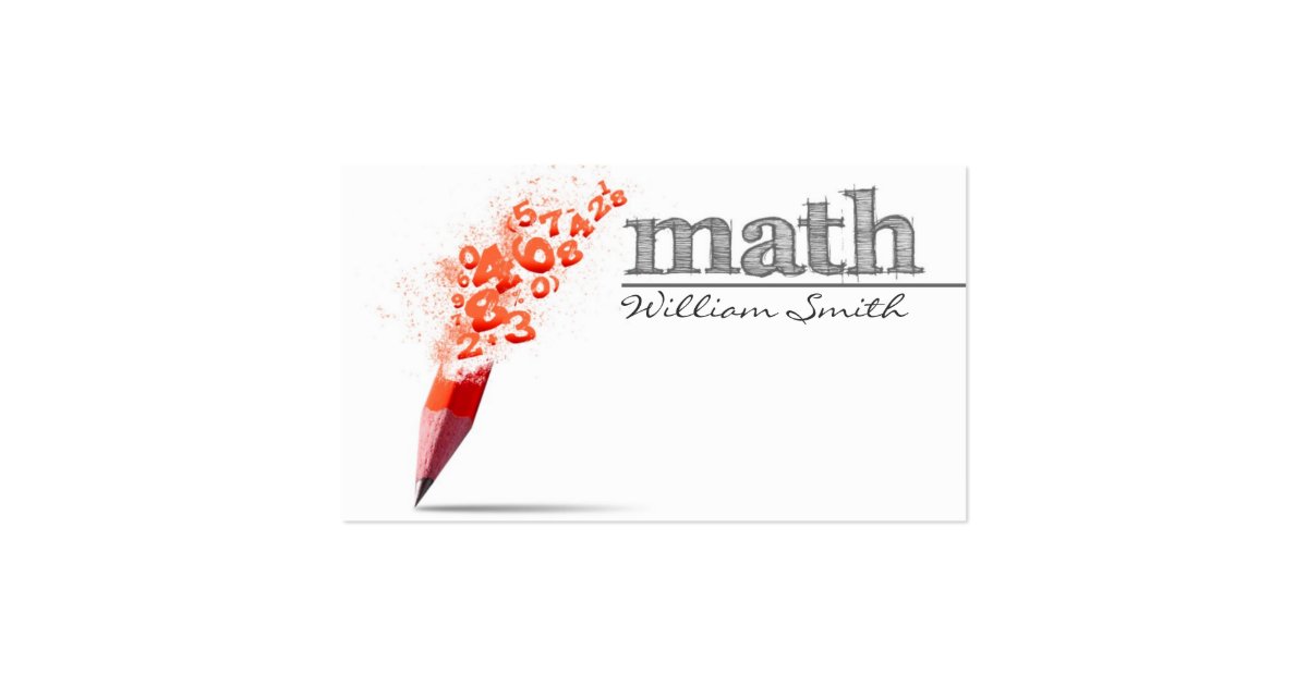 Math Teacher Business Card Zazzle math-teacher-business-card-zazzle