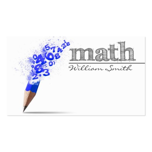 Math Teacher Business card (front side)