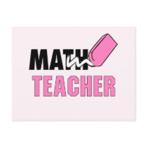 Math Teacher Card postcards