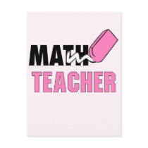 Math Teacher Card postcards