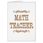 Math Teacher Cards