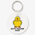 Math Teacher Chick keychains by chicktshirts8 Math Teacher Chick keychains