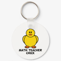 Math Teacher Chick keychains