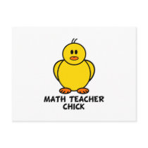 Math Teacher Chick postcards
