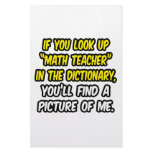 Math Teacher In Dictionary...My Picture Personalized Stationery