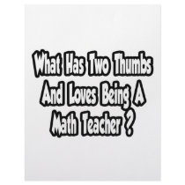 Math Teacher Joke...Two Thumbs Letterhead Design