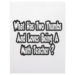 Math Teacher Joke...Two Thumbs Letterhead Design