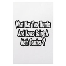 Math Teacher Joke...Two Thumbs stationery