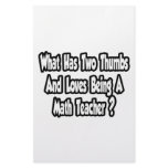 Math Teacher Joke...Two Thumbs Customized Stationery