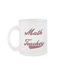 Math Teacher Red Text Tshirts and Gifts Mug