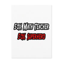 Math Teacher / Superhero Postcard
