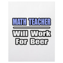 Math Teacher...Will Work For Beer letterhead by mathteachershirts Math Teacher...Will Work For Beer letterhead