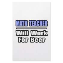 Math Teacher...Will Work For Beer stationery by mathteachershirts Math Teacher...Will Work For Beer stationery