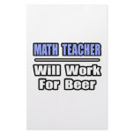 Math Teacher...Will Work For Beer Stationery