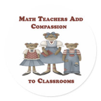 Math Teachers Add Compassion to Classrooms stickers by robynsnest Math Teachers Add Compassion to Classrooms stickers