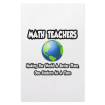 Math Teachers...Making the World a Better Place Stationery Design