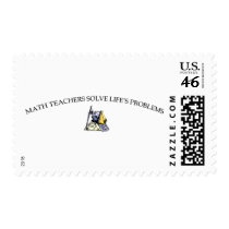 Math Teachers Solve Life's Problems postage by LushLaundry Math Teachers Solve Life's Problems postage
