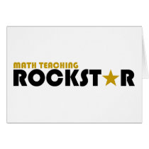 Math Teaching Rockstar Greeting Cards