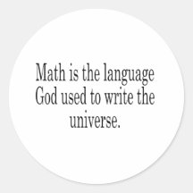 Math - The Language of God Round Stickers