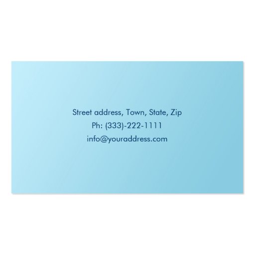 Math Tutor Blue Numbers Business Card (back side)