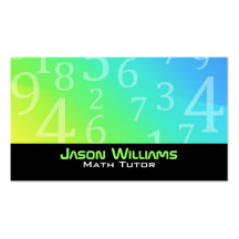 Math Tutor Business Cards