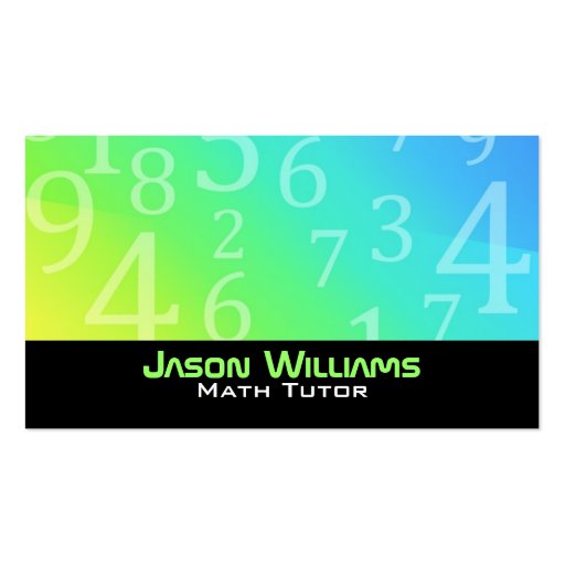 Math Tutor Business Cards