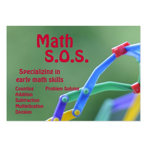 Math Tutor Business Cards (front side)