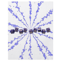 Math Tutor toy blocks in blue Custom Flyer