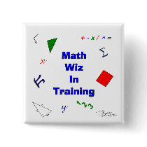 Math Wiz in Training Buttons
