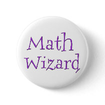 Math Wizard Pinback Buttons